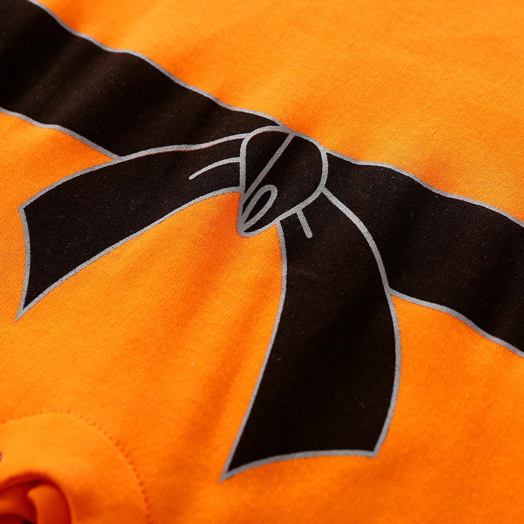 Baby Orange Long-Sleeve Cotton Bodysuit