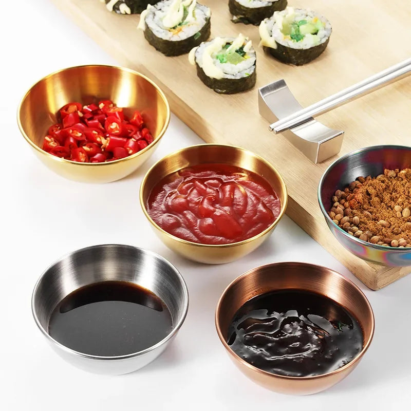 Simbuid Stainless Steel Sauce Dishes — 2 or 4 Pack