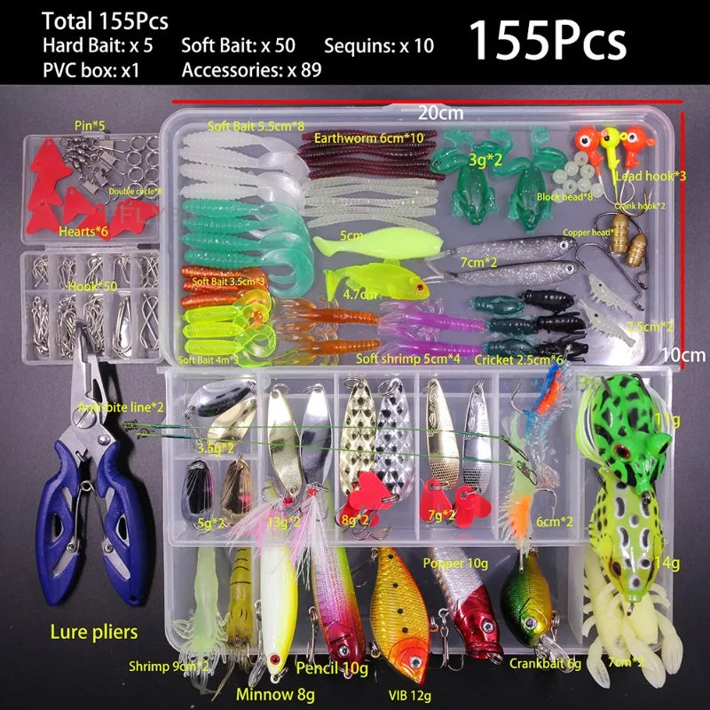 Mixed Fishing Lure & Tackle Box Kit Options