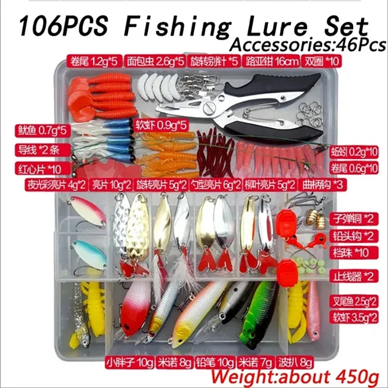 Mixed Fishing Lure & Tackle Box Kit Options