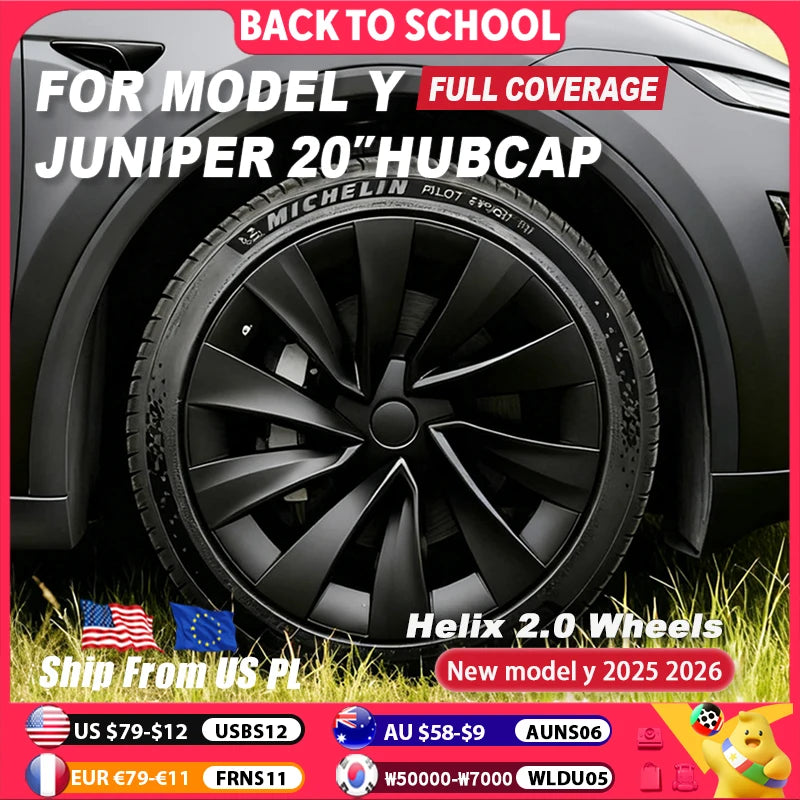 20-Inch Wheel Covers for Model Y Juniper – Set of 4