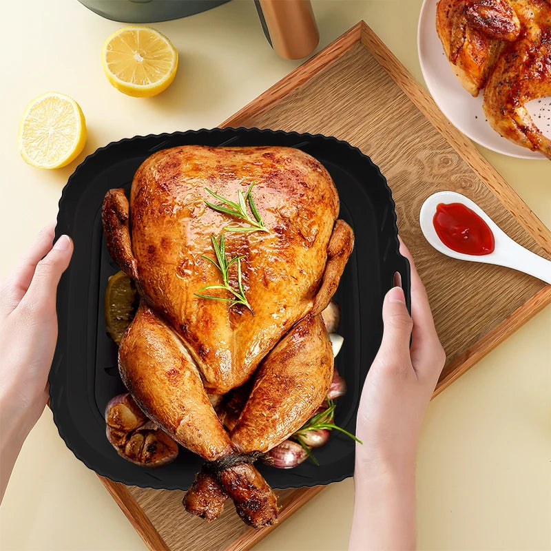 Square Silicone Air Fryer Liner with Divider