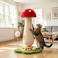Mushroom or Carrot Cat Scratching Post with Ball Toy