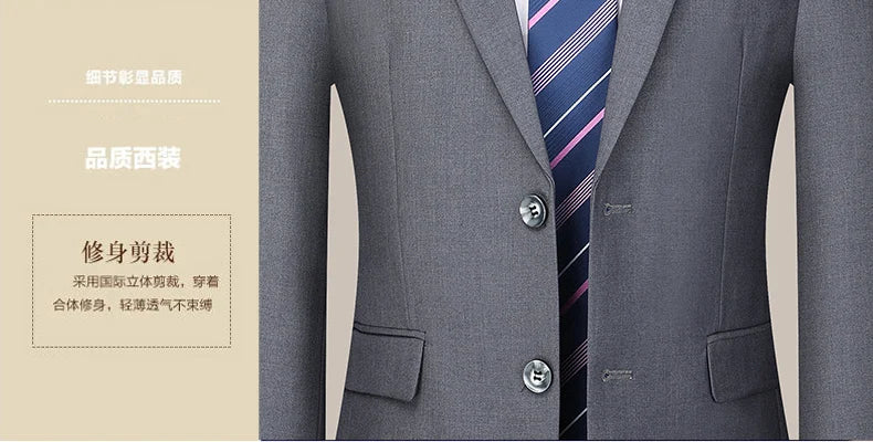 Men's Two-Piece Formal Suit – Blazer & Trousers