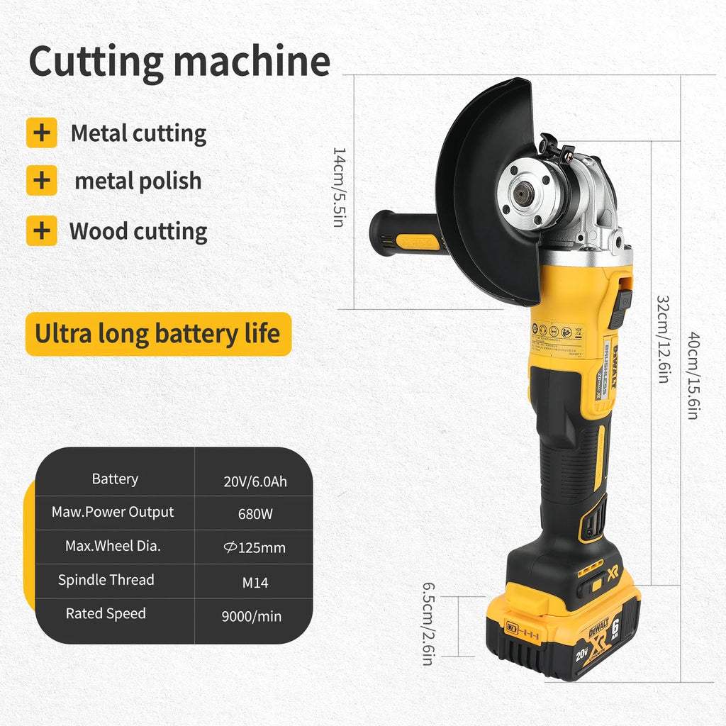 DEWALT DCG405 125 mm Angle Grinder — Tool Only