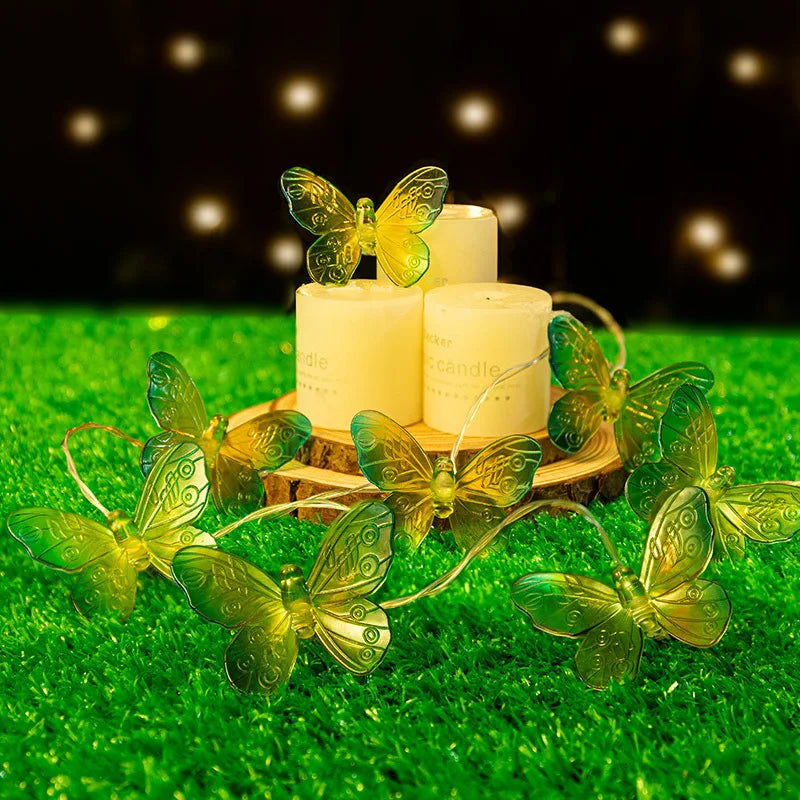 Butterfly LED String Lights, USB & Battery Options