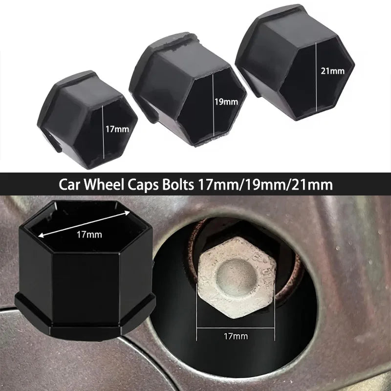 Wheel Lug Nut Covers – 20 Pieces, Assorted Designs