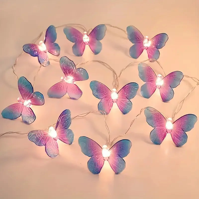 Butterfly LED String Lights, USB & Battery Options