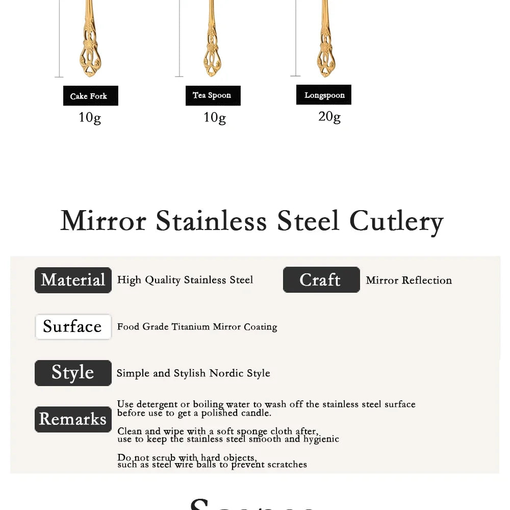 Zoseil Stainless Steel Flatware — 36 Pieces