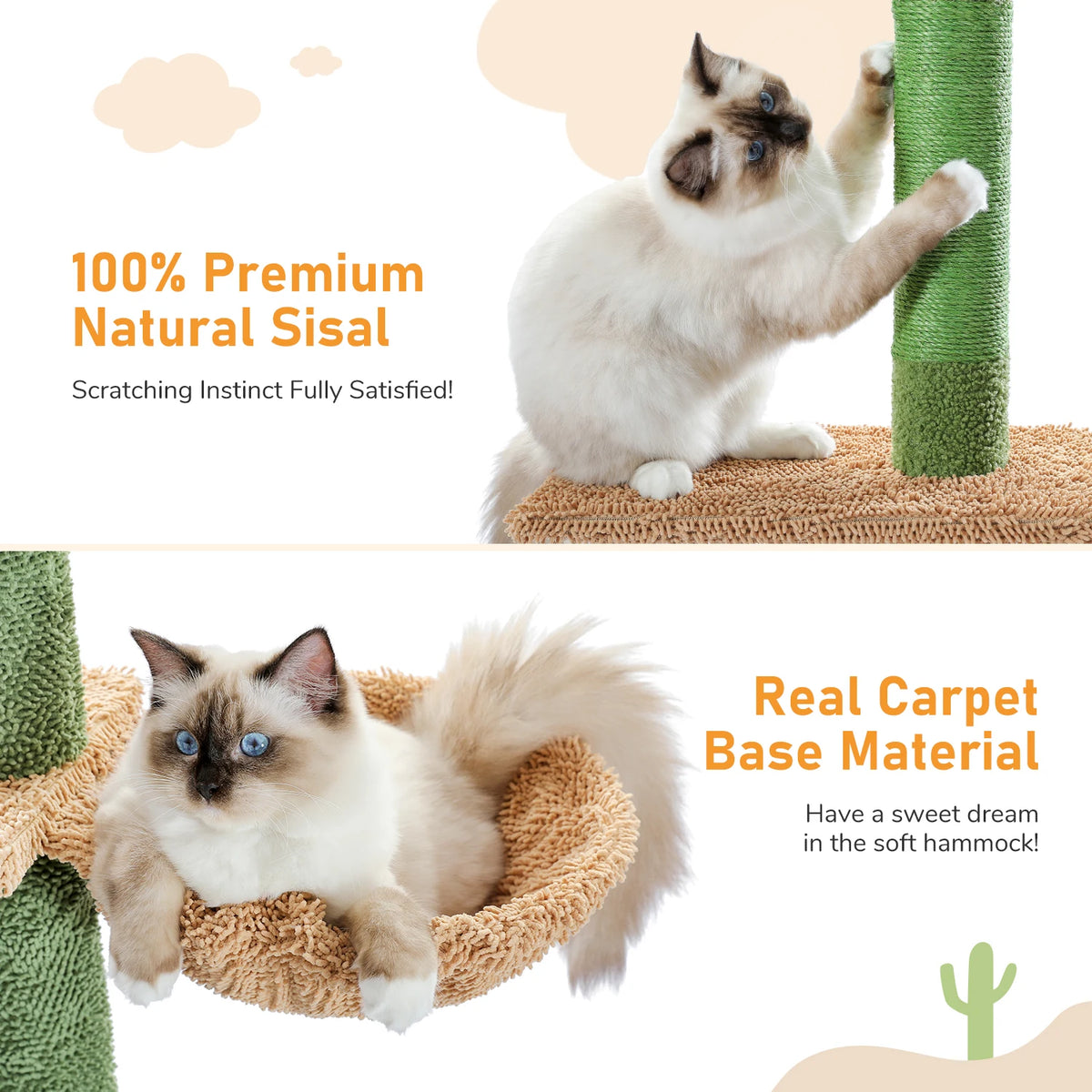 Five-Tier Cactus Floor-to-Ceiling Cat Tree
