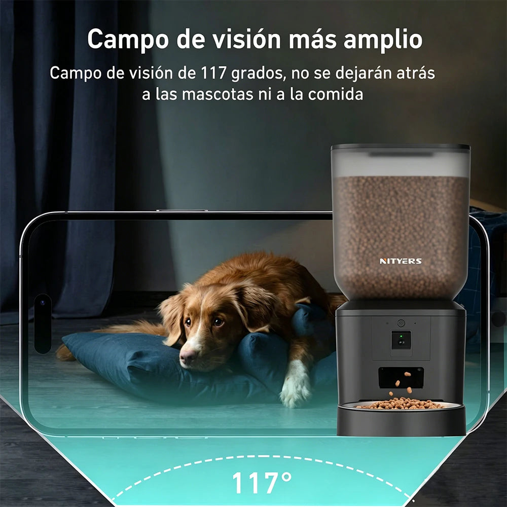 NITYERS 8L Camera Pet Feeder with WiFi