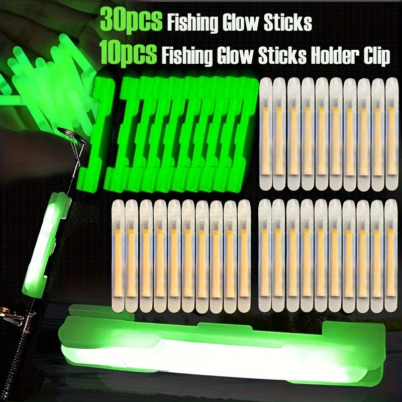 Night Fishing Glow Stick & Clip Kit, 40 Pieces