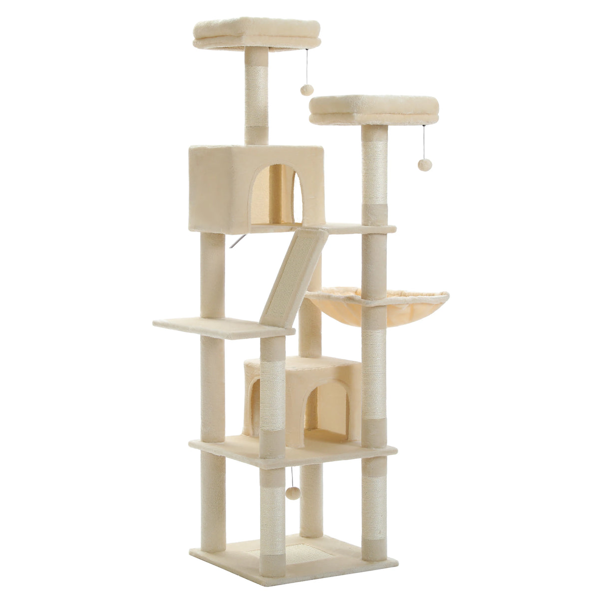 Multi-Level Cat Tree with Scratching Posts, Cozy Condo, Hammock, Large Cat Tower for Indoor Cats, Cat Scratching Board, Cat Toys Whispering Desires Shoppe