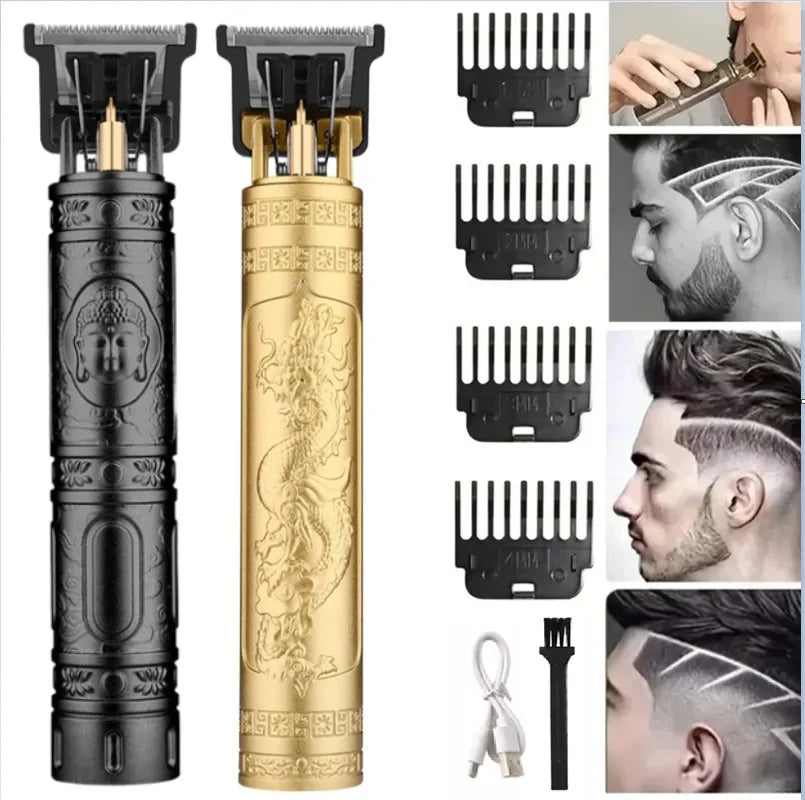 Rechargeable Vintage-Style Hair Trimmer & Clipper