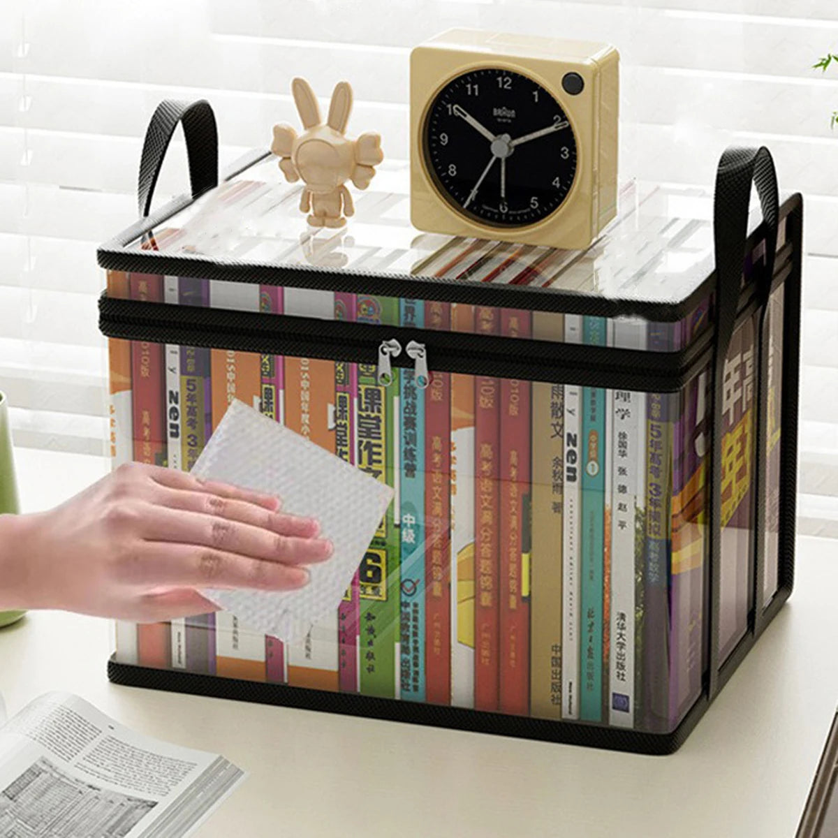 Foldable PVC Book Storage Organizer