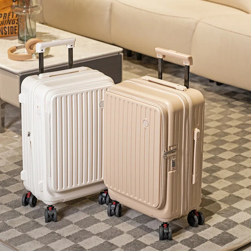 Side-Opening Luggage Boxes Expandable Multi-Functional Rolling Suitcase 20-Inch Travel Suitcases Carry-On Suitcase for Men Women Whispering Desires Shoppe
