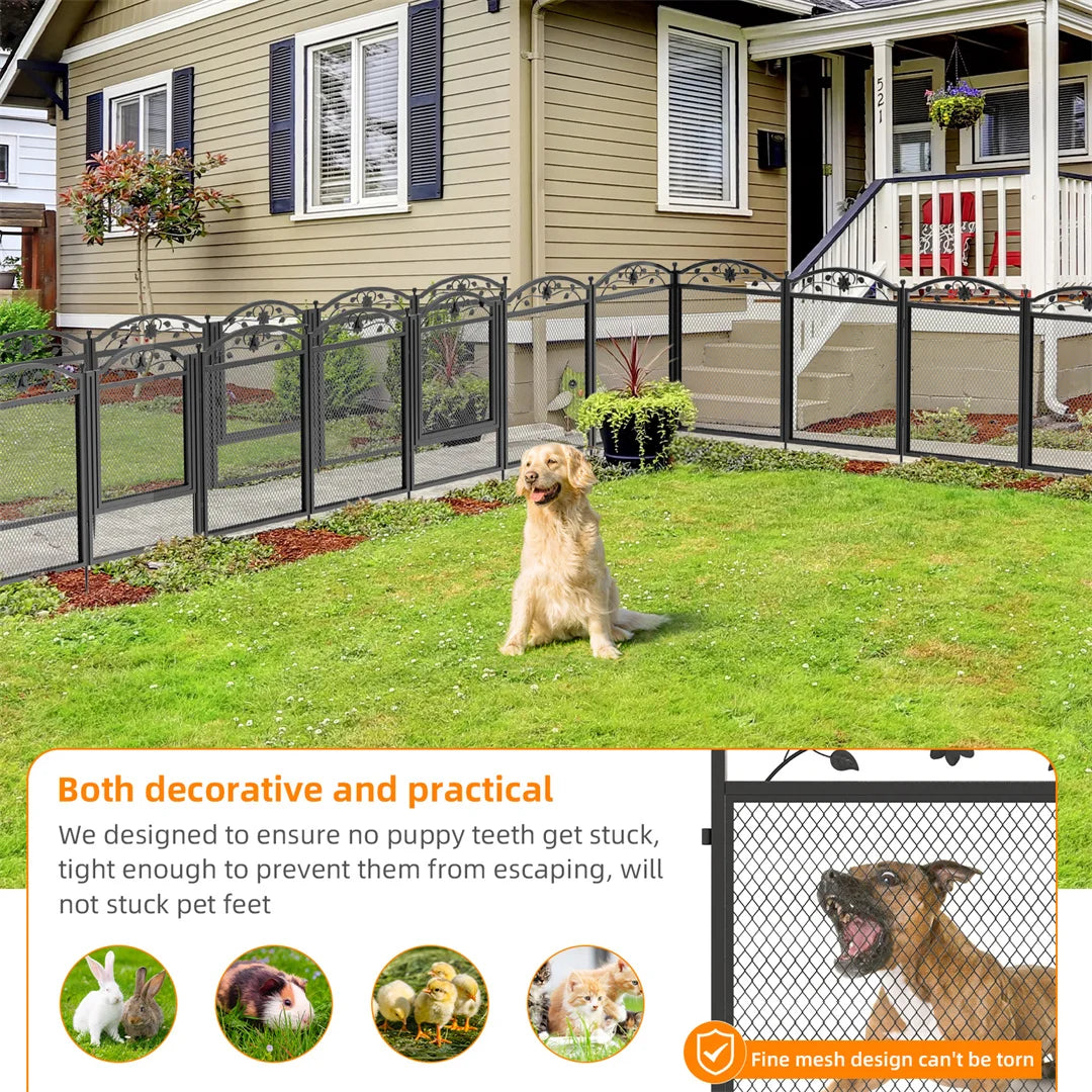 BINGOPAW Eight-Panel Metal Dog Playpen with Mat