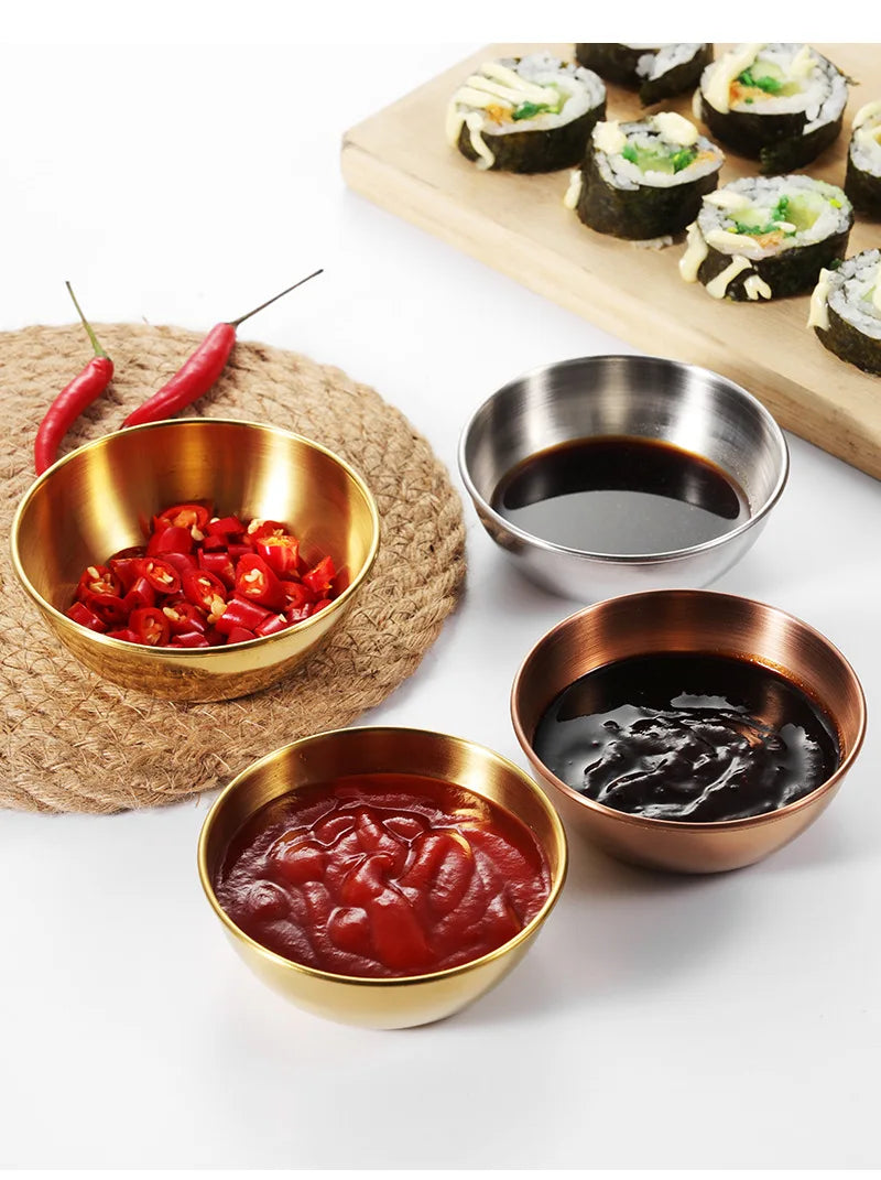Simbuid Stainless Steel Sauce Dishes — 2 or 4 Pack