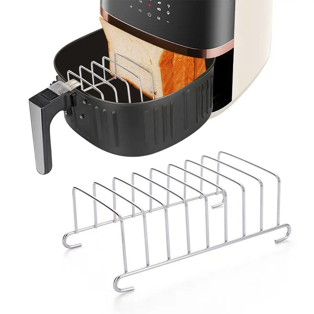 Stainless Steel Toast Rack with Tongs