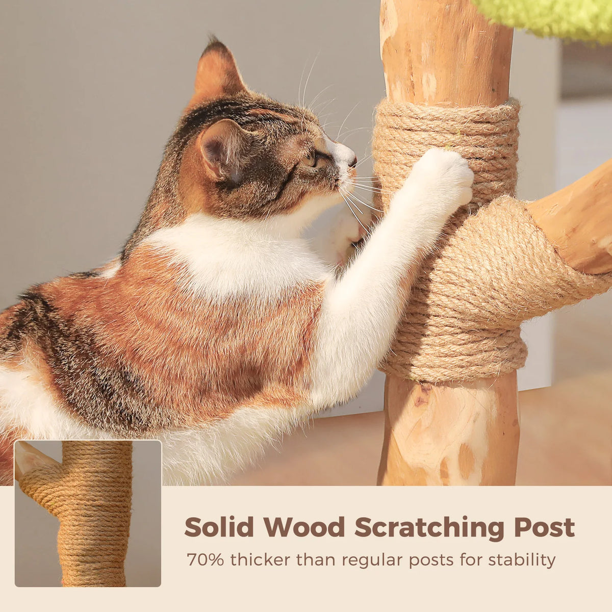 Large Cat Tree with Multiple Condos & Flower Bed
