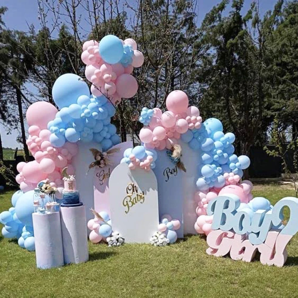 Pink & Blue Balloon Garland Kit Options