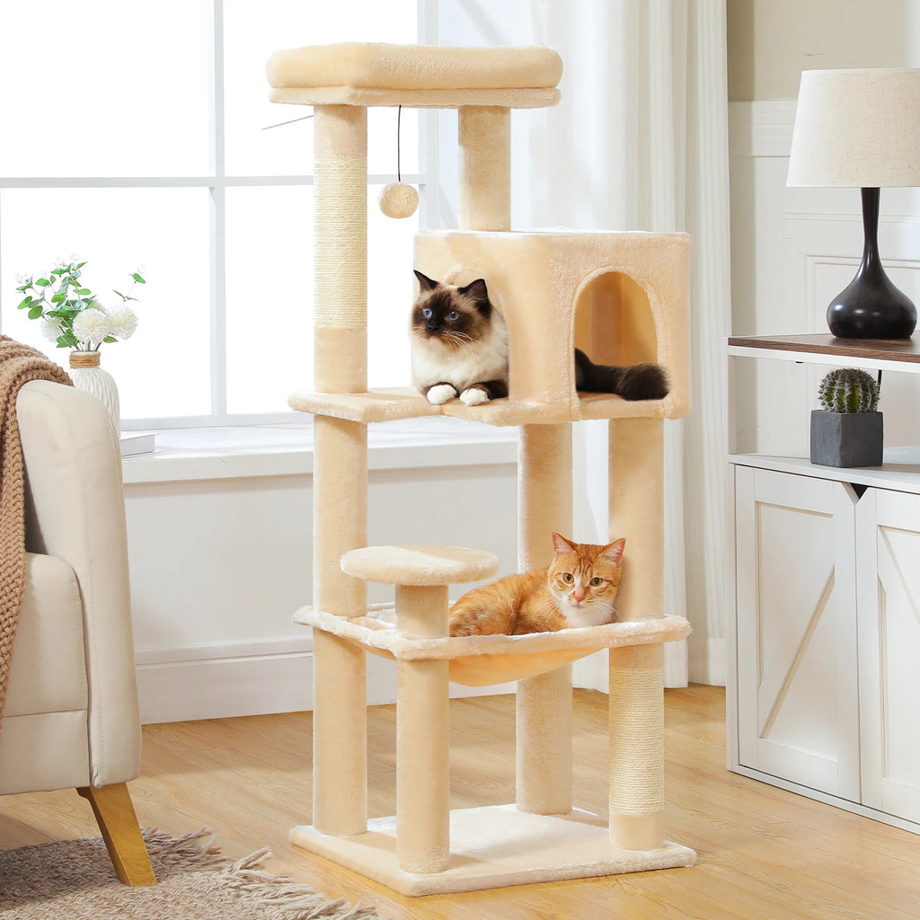 113cm Five-Level Cat Tree with Hammock & Condo