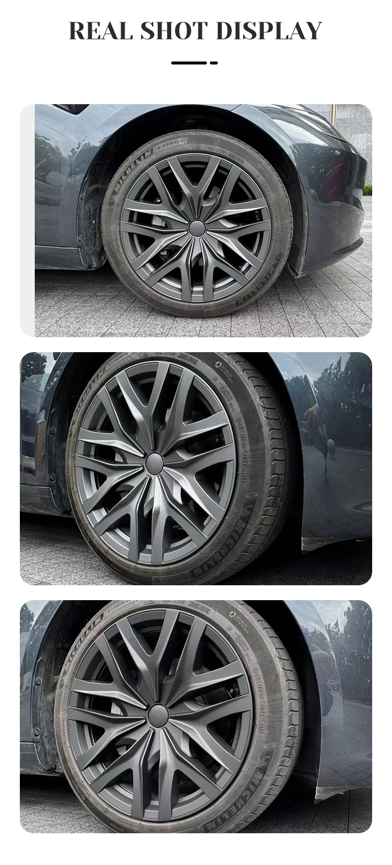 TSLLUG 18-Inch Wheel Covers for Tesla Model 3 Highland – Set of 4