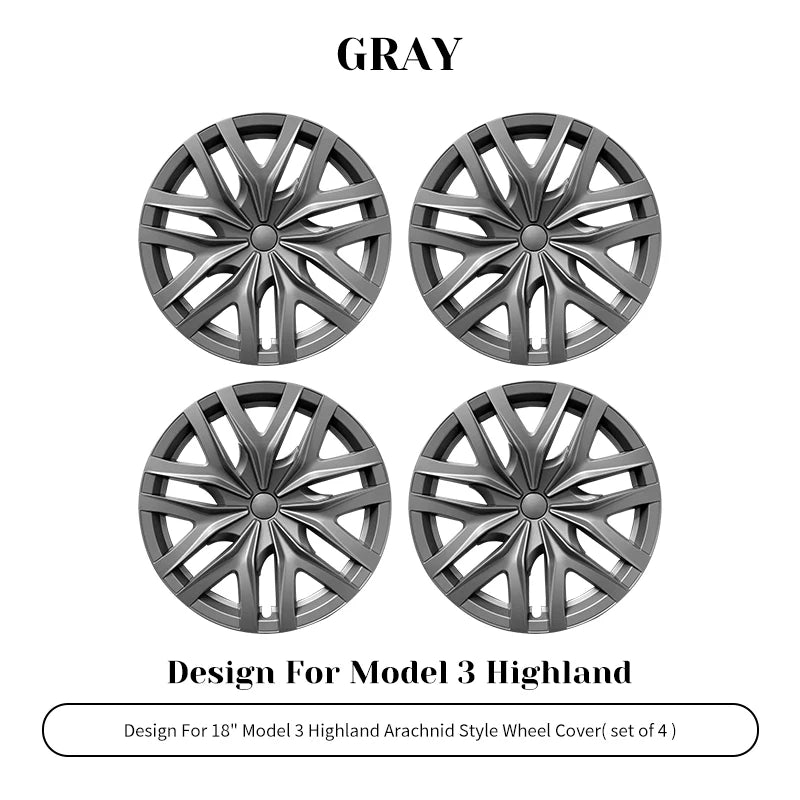 TSLLUG 18-Inch Wheel Covers for Tesla Model 3 Highland – Set of 4