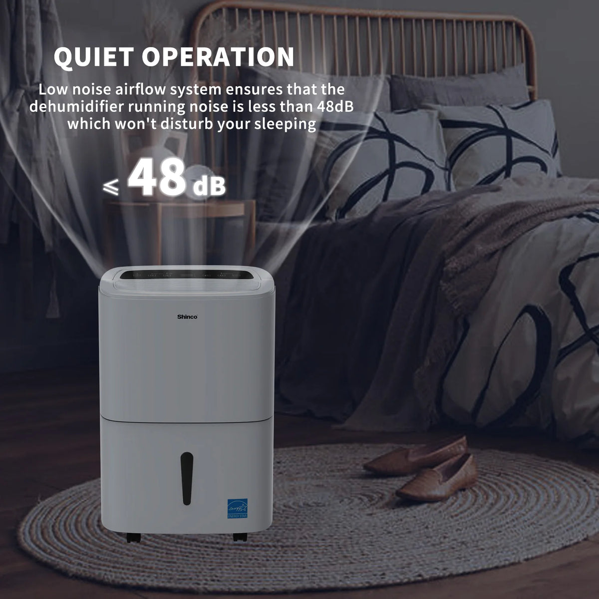 Shinco 150-Pint Large-Room Dehumidifier with Pump