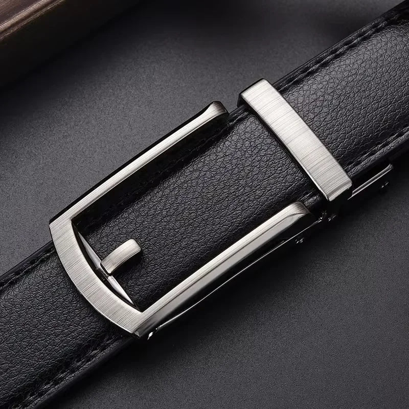 Men's PU Click-Buckle Casual Belt