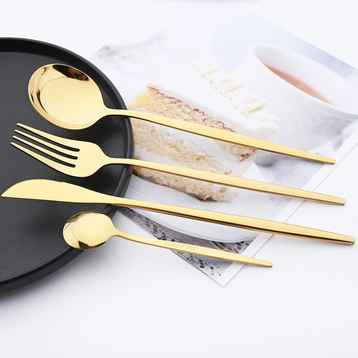 JAOER Stainless Steel Flatware — 48 Pieces