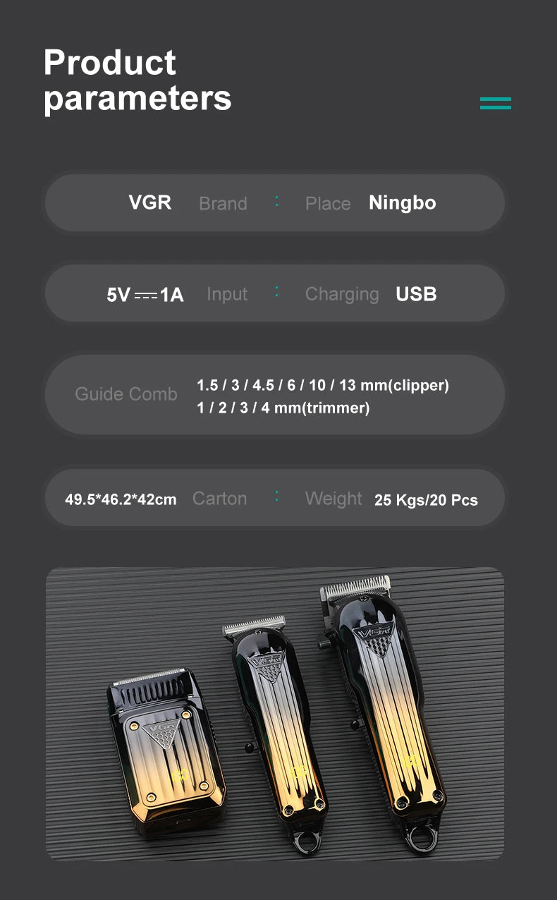 VGR 644 Rechargeable Hair Clipper & Trimmer