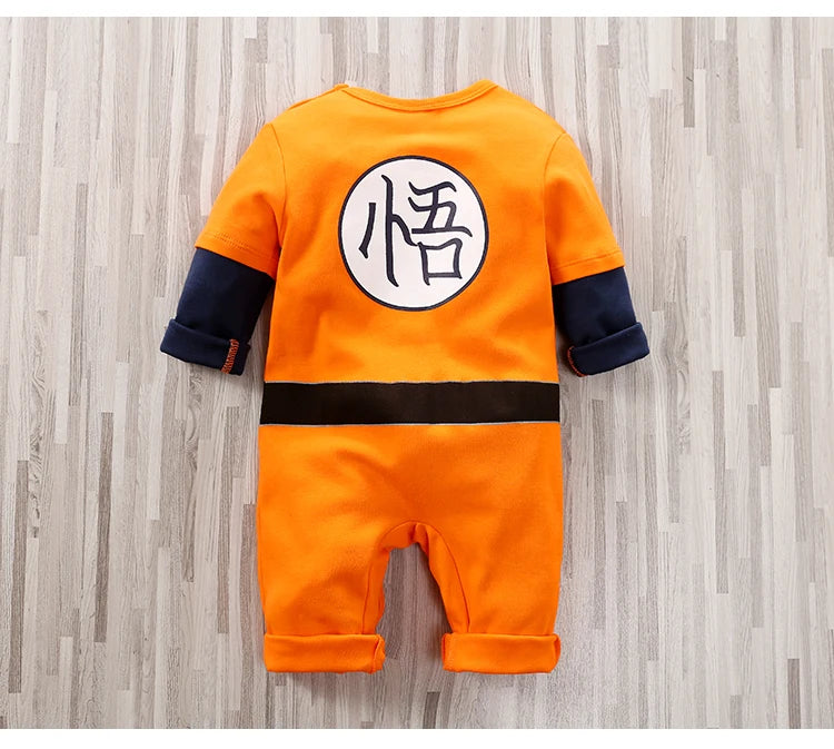 Baby Orange Long-Sleeve Cotton Bodysuit