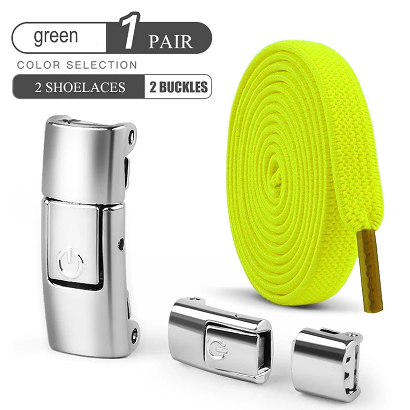 No-Tie Elastic Shoelaces with Press Locks – 8 mm