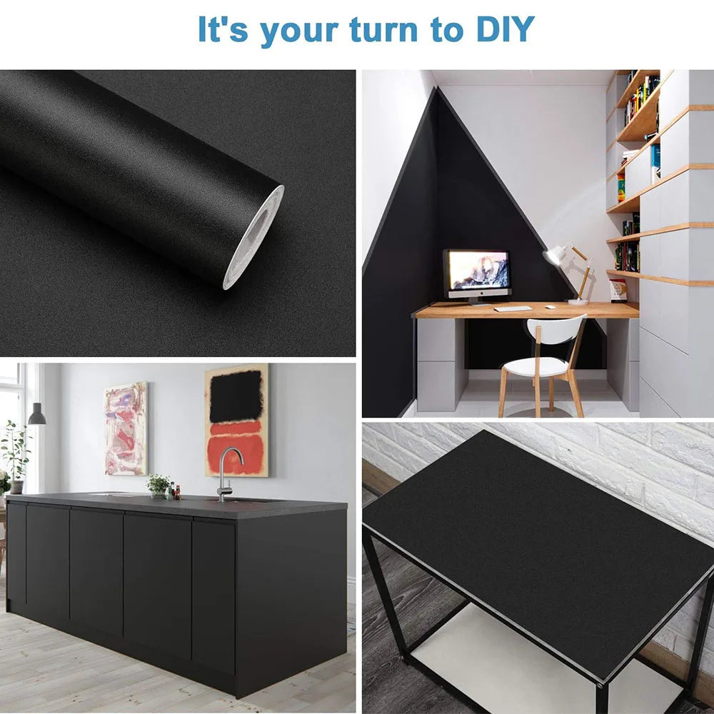 Matte Solid-Color Self-Adhesive Vinyl Wallpaper