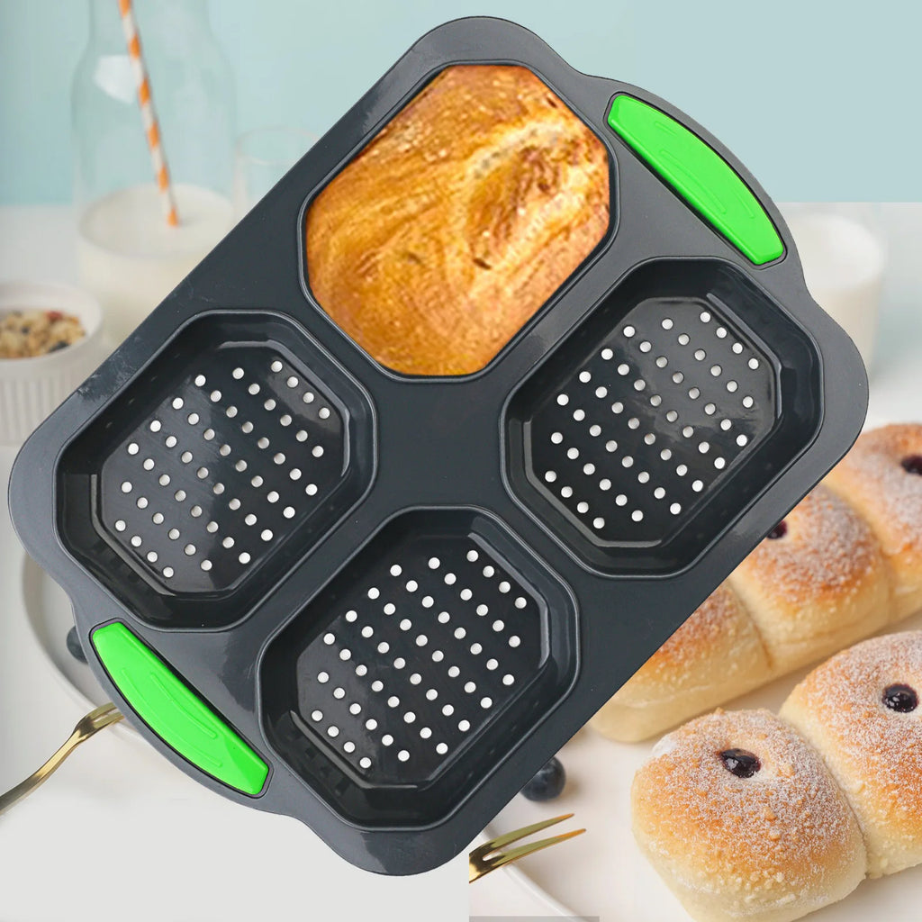 Four-Cavity Silicone Bread Mold