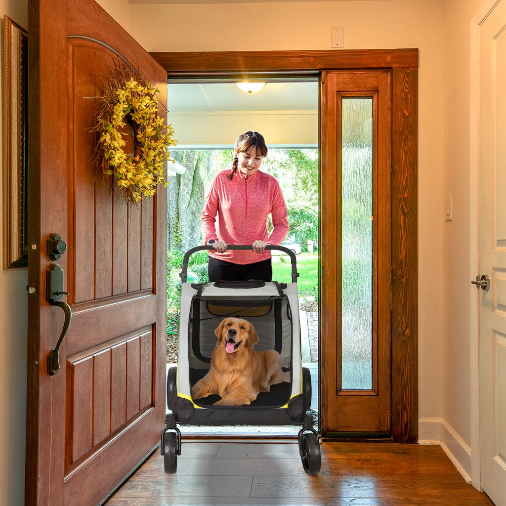 Foldable Four-Wheel Pet Stroller