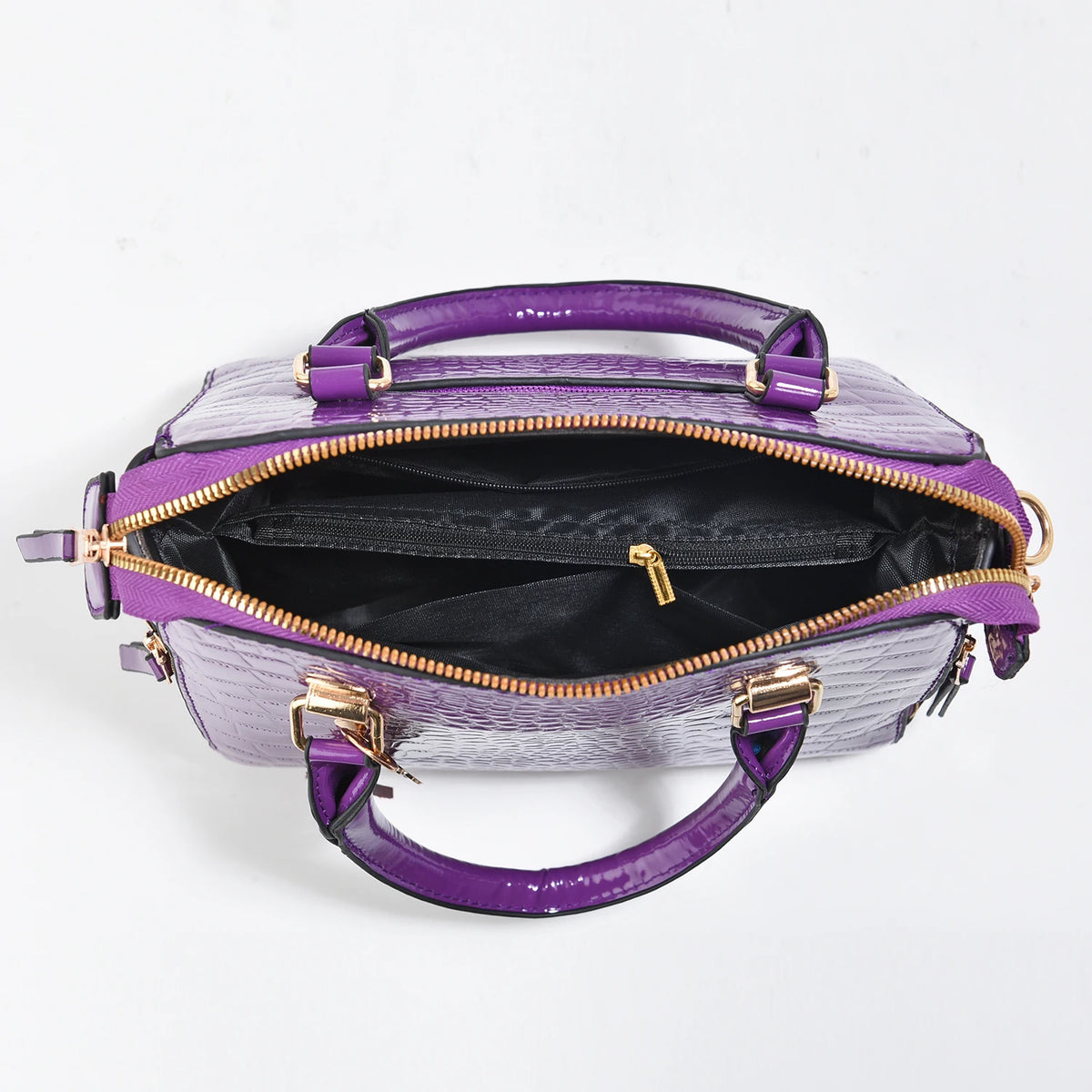 Women's Crocodile-Embossed PU Tote Bag