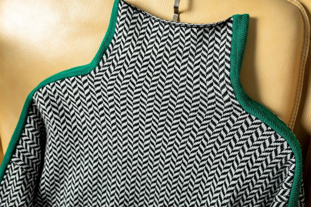Women's Contrast-Color High-Neck Sweater