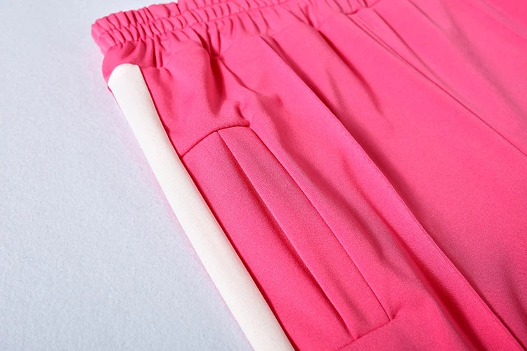 Women's Embroidered Zip-Up Top and Pants Set