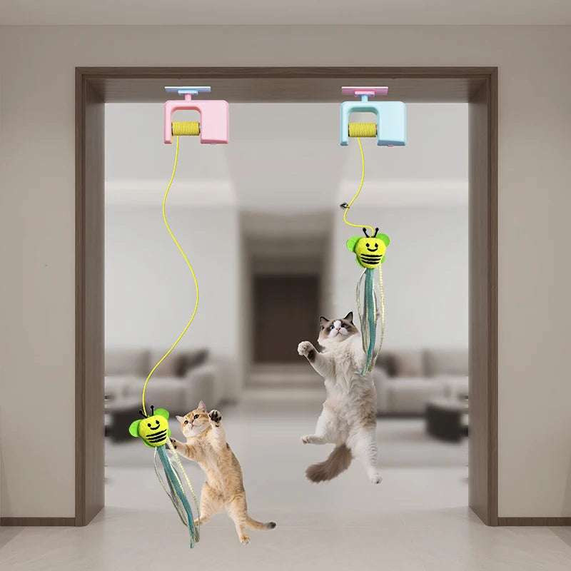 BOOTEELY Rechargeable Hanging Retractable Cat Toy