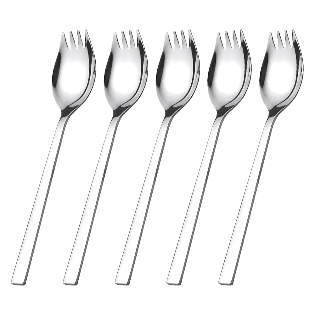Stainless Steel Sporks — 5 Pieces