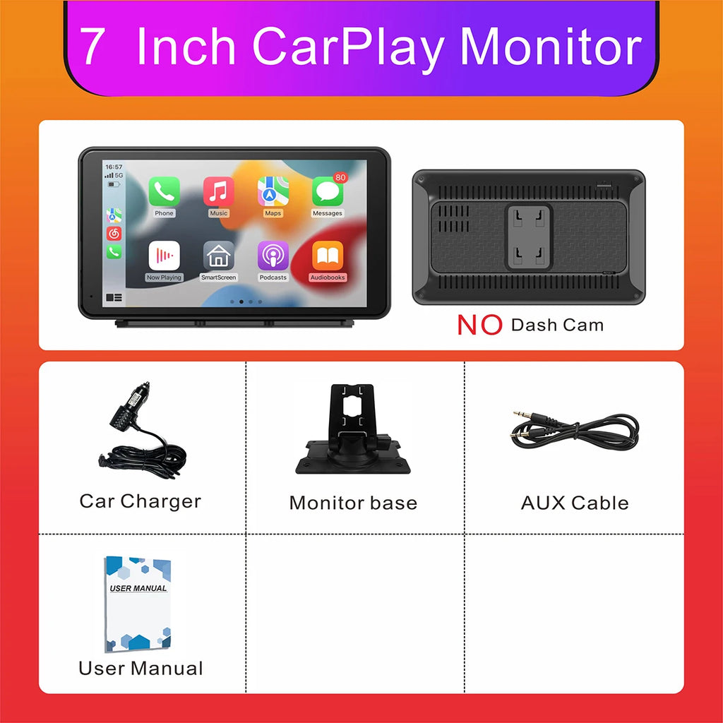 Portable Wireless CarPlay and Android Auto Screen