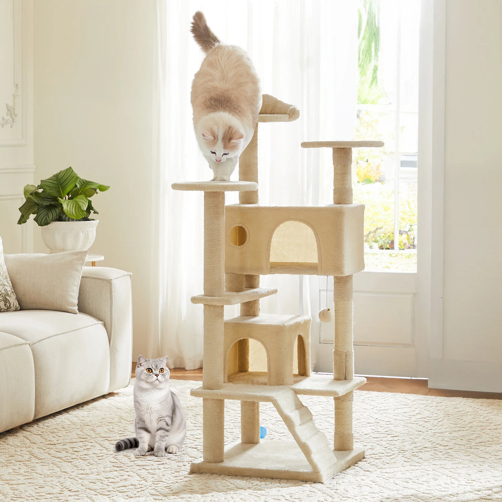 JHK 54" Cat Tree with Sisal Scratching Posts