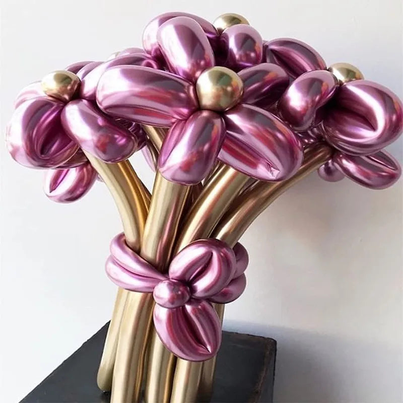 Long Metallic Latex Modeling Balloons