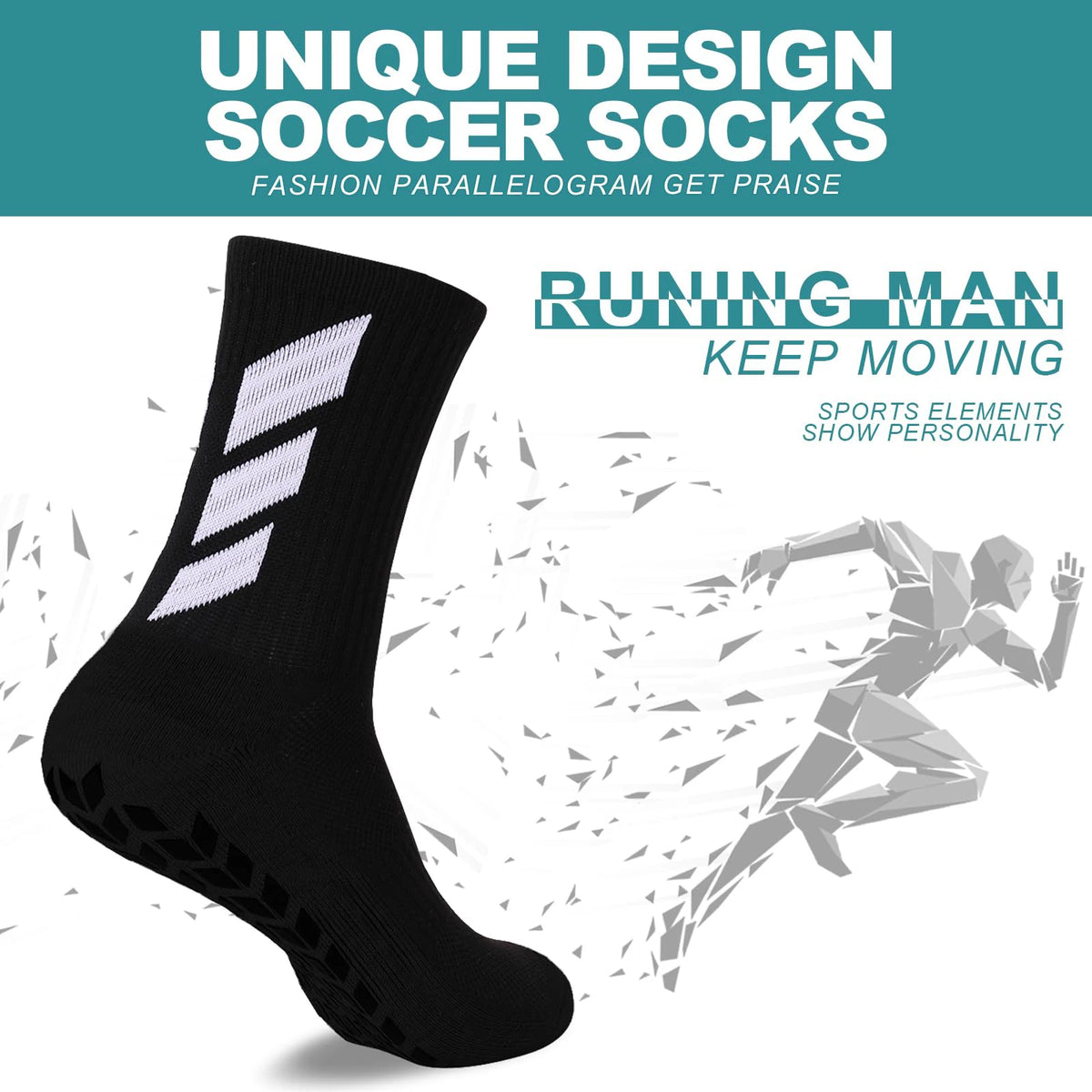Men's Non-Slip Sports Socks – 1 Pair