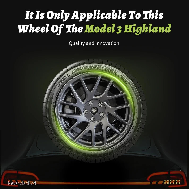 MOTENIO 18-Inch Wheel Covers for Model 3 Highland – Set of 4
