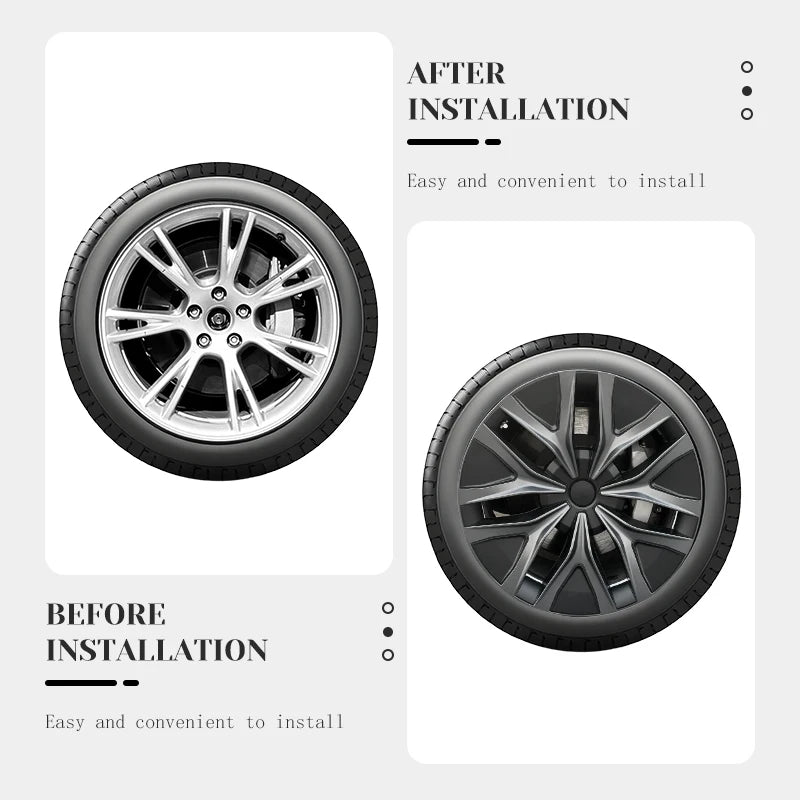TSLLUG 19-Inch Wheel Covers for Tesla Model Y – Set of 4