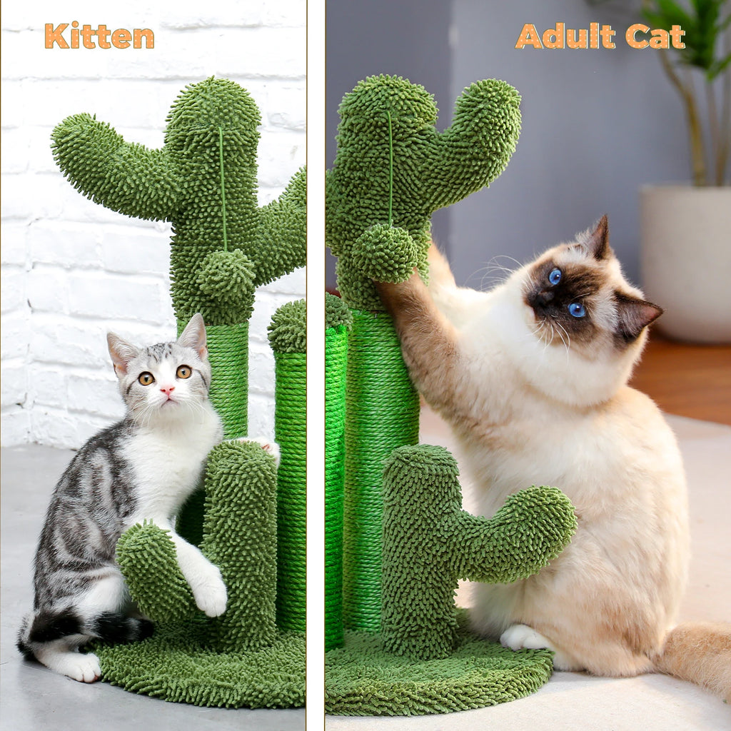 Cactus Cat Scratching Post with Three Poles