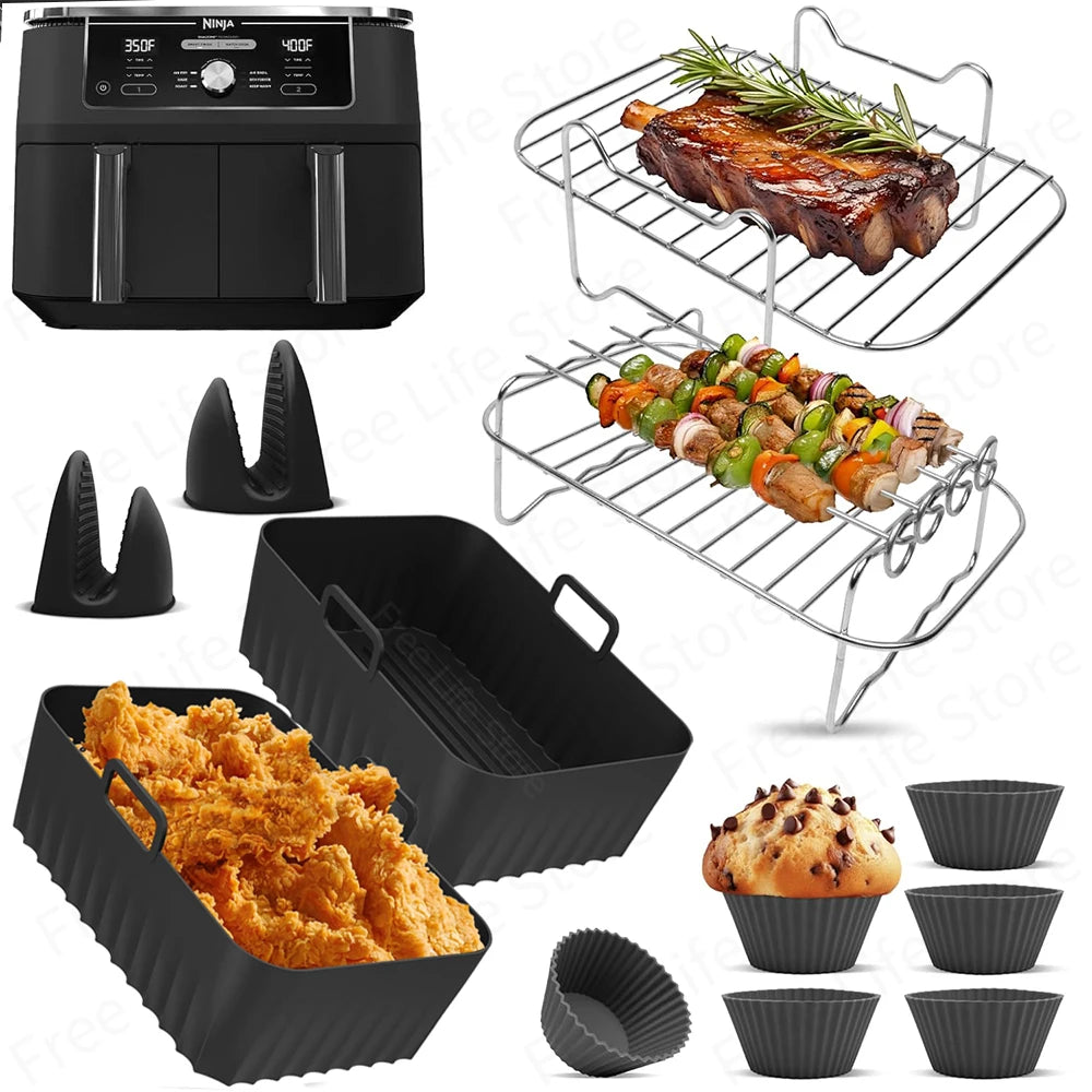 Dual-Zone Air Fryer Accessory Set